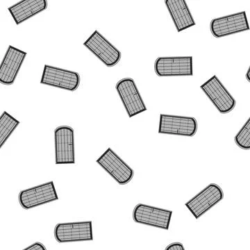 Pattern threshold ancient medieval door cartoon vector 库存插图