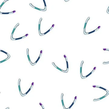 Pattern throwing boomerang cartoon vector Stock Illustration