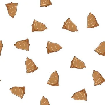 Pattern thumbprint christmas themed cookies cartoon vector Stock Illustration