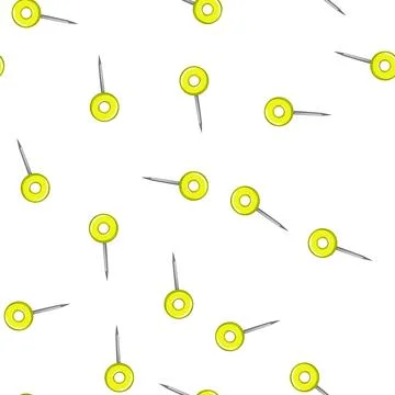Pattern thumbtack push pin cartoon vector sign Stock Illustration