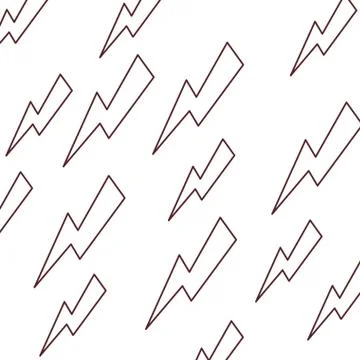 Pattern of thunder golden isolated icon Illustrazione stock