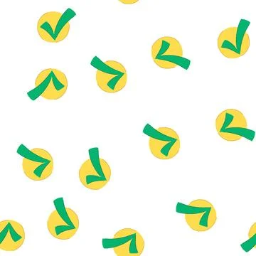 Pattern tick check mark cartoon vector Illustrazione stock