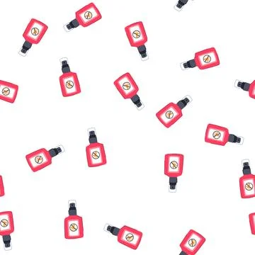Pattern tick insect repellent cartoon vector Illustrazione stock