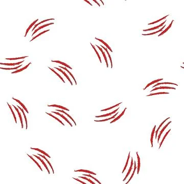 Pattern tiger claw scratch cartoon vector 库存插图