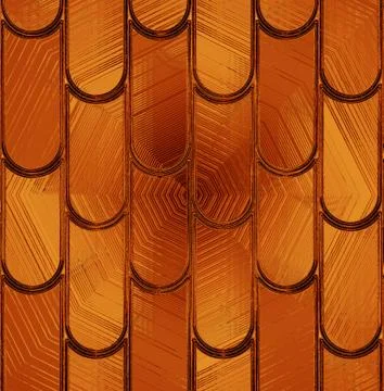 Pattern "tile" on a brown glass Stock Illustration