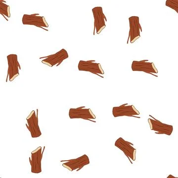 Pattern timber wood log cartoon vector Stockillustratie