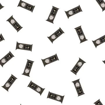 Pattern time clock vintage cartoon vector Illustrazione stock