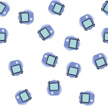 Pattern time stopwatch cartoon vector Stock Illustration