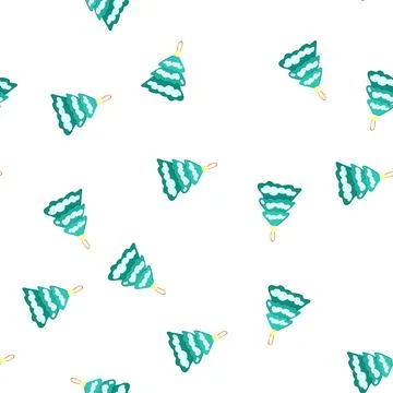 Pattern tinsel christmas toys cartoon vector Stock Illustration