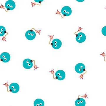 Pattern tnt bomb character cartoon vector イラスト素材
