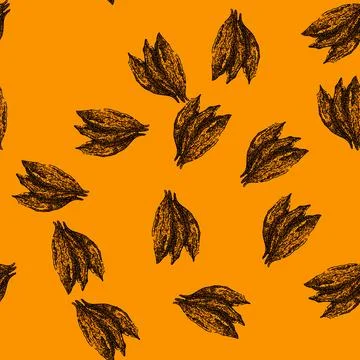 Pattern tobacco leaf dry sketch hand drawn 스톡 일러스트