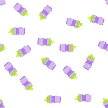 Pattern toddler sippy cup cartoon vector Stock Illustration
