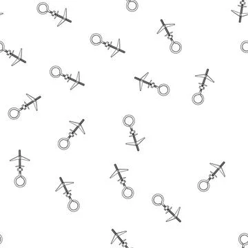 Pattern Toggle bolt with eye hook for wall fastening Stock Illustration