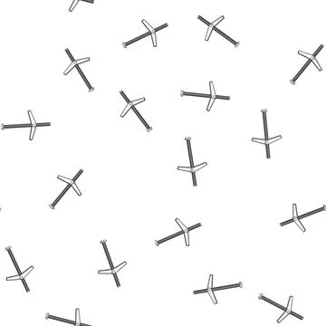 Pattern Toggle bolt mechanism for hollow wall fastening Stock Illustration