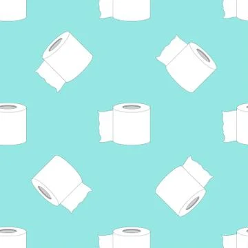 Pattern with toilet paper Stock Illustration
