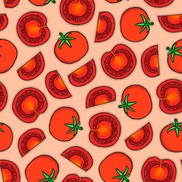 Pattern of tomatoes Ilustración de archivo