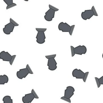 Pattern tombstone headstone cartoon vector Illustrazione stock