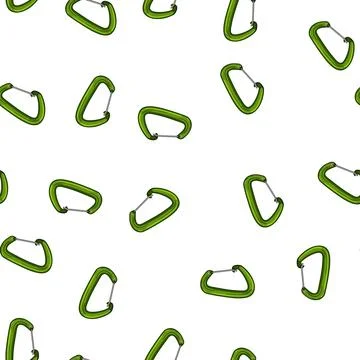 Pattern tool carabiner clip cartoon vector Stock Illustration