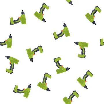 Pattern tool drill cartoon vector Stockillustratie