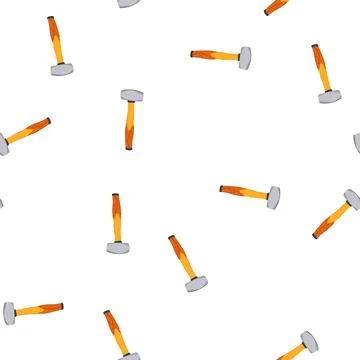 Pattern tool mason s hammer cartoon vector Stock Illustration