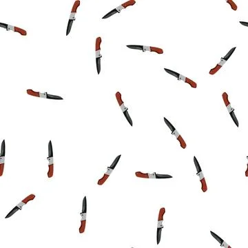 Pattern tool military knife cartoon vector Stock Illustration