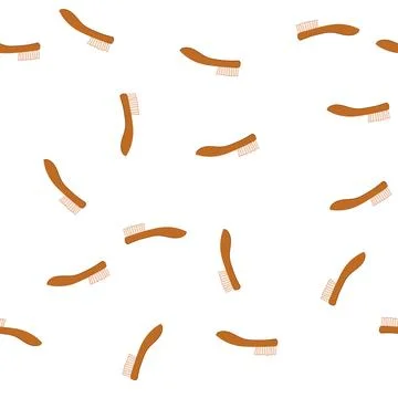 Pattern tool mushroom brush cartoon vector 库存插图