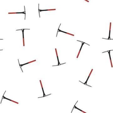 Pattern tool pickaxe cartoon vector Illustrazione stock