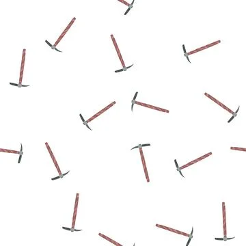 Pattern tool pickaxe cartoon vector Stock Illustration