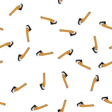 Pattern tool pipe wrench cartoon vector Stock Illustration