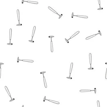 Pattern tool reflex hammer cartoon vector Stock Illustration