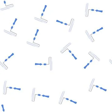Pattern tool roller paint cartoon vector 库存插图