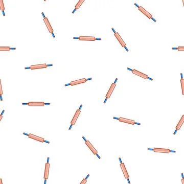 Pattern tool rolling pin cartoon vector Stock Illustration