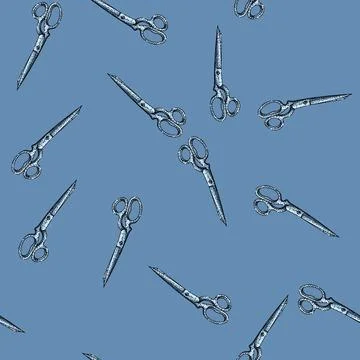 Pattern tool scissors sketch hand drawn 스톡 일러스트
