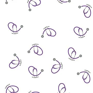 Pattern tool stethoscope cartoon vector イラスト素材