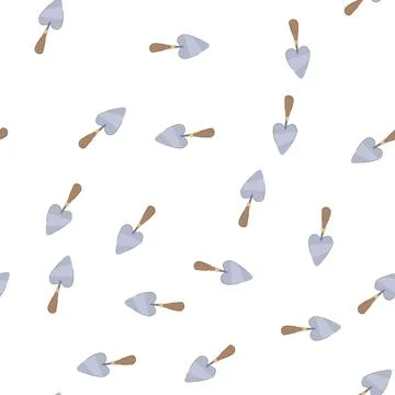 Pattern tool trowel cartoon vector Stock Illustration