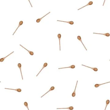 Pattern tool wooden spoon cartoon vector Иллюстрация