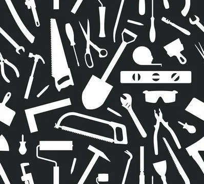 Pattern of Tools Stock Illustration