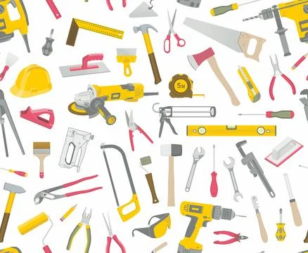Pattern of Tools Stock Illustration