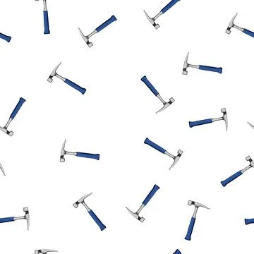 Pattern tools masons hammer cartoon vector Illustrazione stock