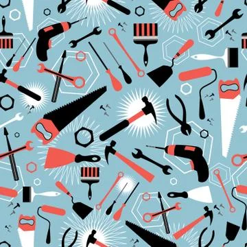 Pattern of tools for repairing Stock Illustration