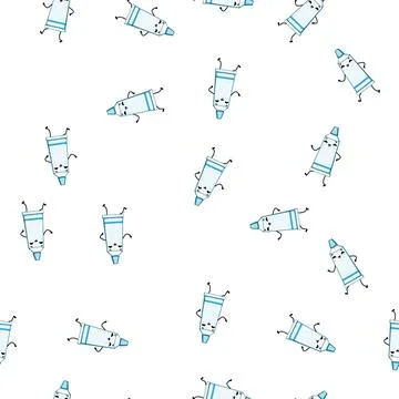 Pattern tooth toothpaste character cartoon vector 库存插图