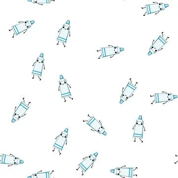 Pattern toothbrush toothpaste character cartoon vector Illustrazione stock