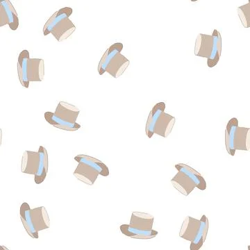 Pattern top cylinder hat cartoon vector Stock Illustration
