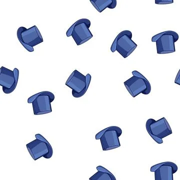 Pattern top cylinder hat cartoon vector Illustrazione stock