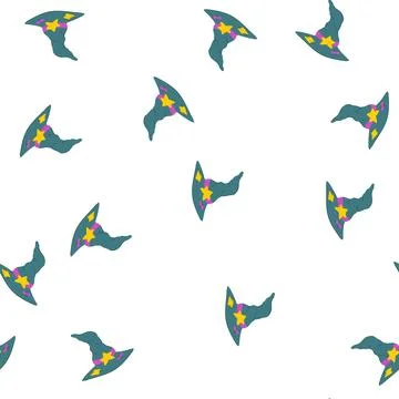 Pattern top magician hat cartoon vector Stock Illustration