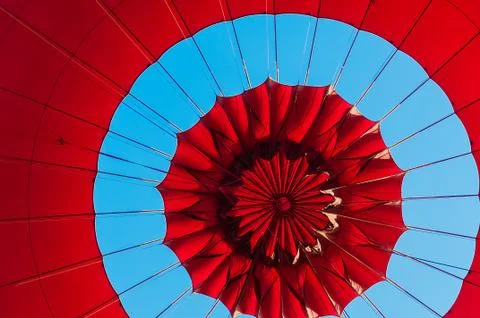Pattern on top of a red balloon Stock Photos