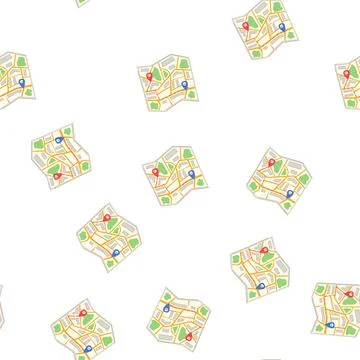 Pattern topography map cartoon vector Stock Illustration