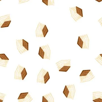 Pattern tote basket for storage cartoon vector Stock Illustration