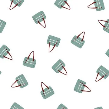Pattern tote diaper bag cartoon vector Stock Illustration