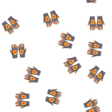 Pattern touchscreen gloves heated cartoon vector 库存插图